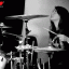 Laure Noverraz, the drummer of Chromatic Circles @ XXe, Fribourg, 04.01.2012out of t, animated drummer of