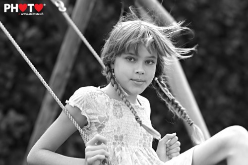 Portrait of Niece Nadja on the swing ...