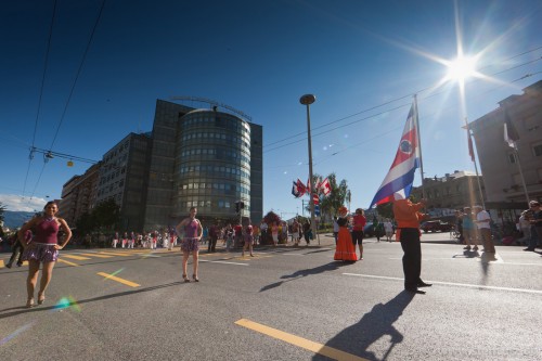 Sunny Costa Rica ... Parade de tous les groupes @ RFI 2011, Fribourg, 16.08.2011