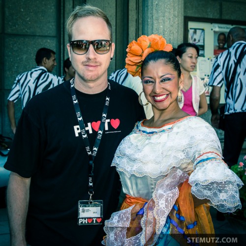 With Dancer Yamileth of Farallones, Colombia @ RFI 2013: Family Day, 18.08.2013