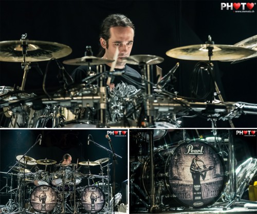 Drummer George Kollias and Pearl Drumkit ... Nile (US) @ Fri-Son, Switzerland