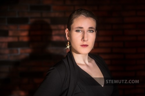 Continuous lighting and red brick background  ... Tango Shoot with Aline