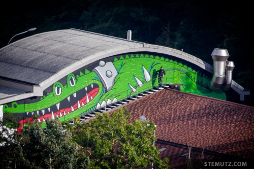 Portrait of Artist Michel FR at 2.5 km ... @ Rock'n'Wall Day 2, Fri-Son