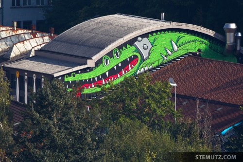 Finished Work ... Rock'n'Wall at 2.5 km distance, Fri-Son, Fribourg