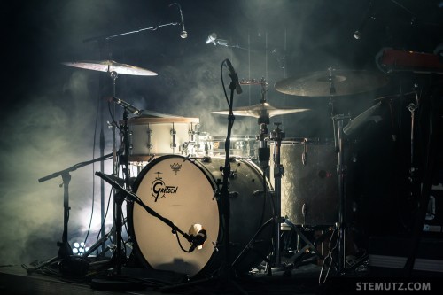 Fred Bürki's nice Gretsch Drumset ... ANNA AARON @ Nouveau Monde, Fribourg