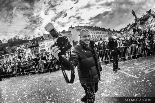 Press Photographer Charles Ellena of Freiburger Nachrichten being attacked ... :-)