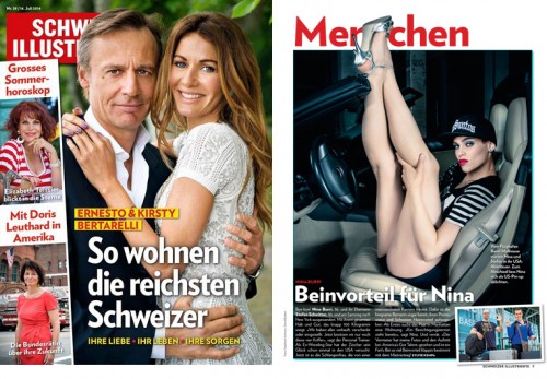 Publication of full image of Nina Burri / SCHWEIZER ILLUSTRIERTE Nr.29 07-2014!