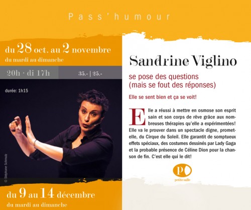 Publication d'une image de Sandrine Viglino dans le programme Pass'Humour 