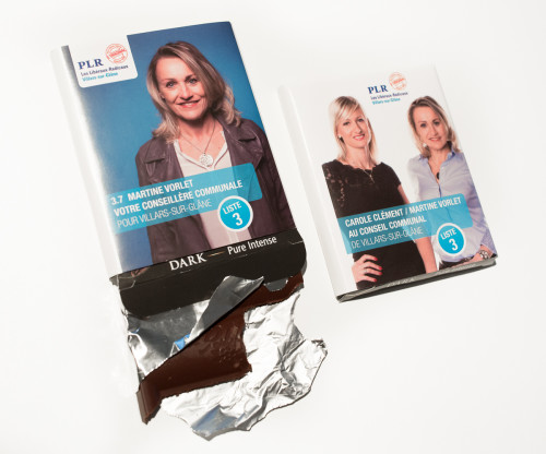 Packagings de chocolat, PLR Villars-sur-Glâne Campagne 2016