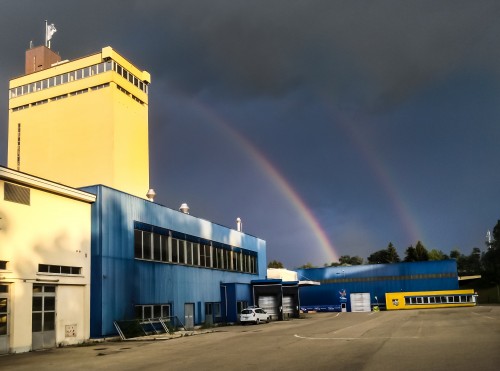 Original Picture of the Double Rainbow over Bluefactory by STEMUTZ