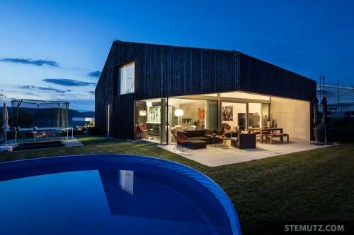 Blue Hour ... Villa P by virdis architecture, Corminboeuf, Switzerland, 19.06.2014