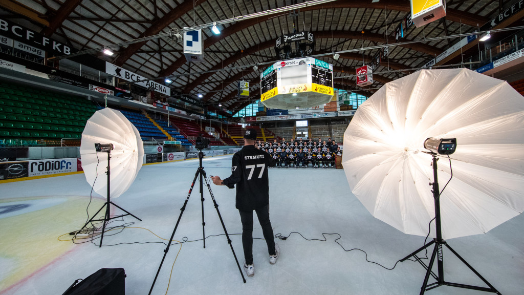 Shooting Groupe HC Fribourg Gotteron Portraits Officiels photographe studio fribourg stemutz
