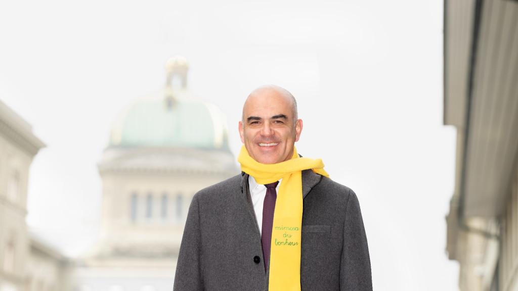 Bundesrat / Conseiller Fédéral Alain Berset - Campagne Mimosa Croix Rouge Fribourgeoise