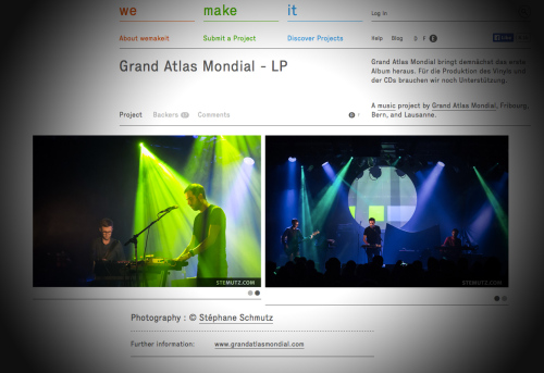Publication of 2 Pictures of the Band GRAND ATLAS MONDIAL on www.wemakeit.com