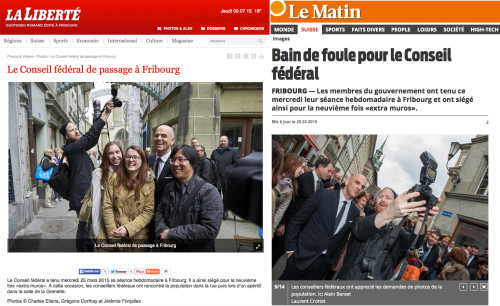 Screenshots Le Matin & La Liberté: : Alain Berset and myself ... :-)