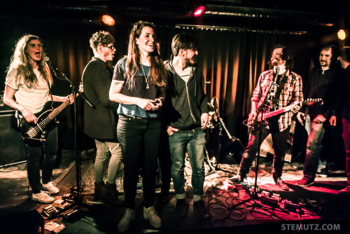 Crowd on Stage ... Peter Kernel @ Bad Bonn, Düdingen, Switzerland, 27.03.2015