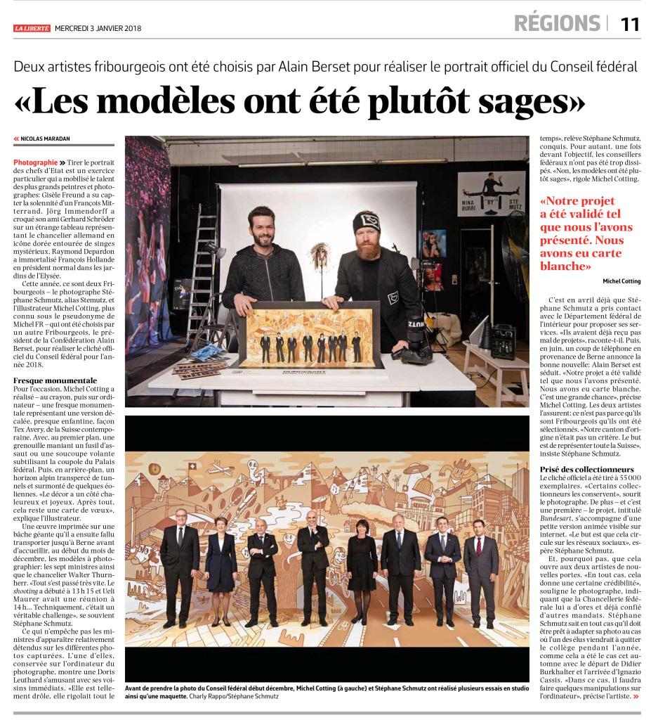 Interview et article, La Liberté, Nicolas Maradan