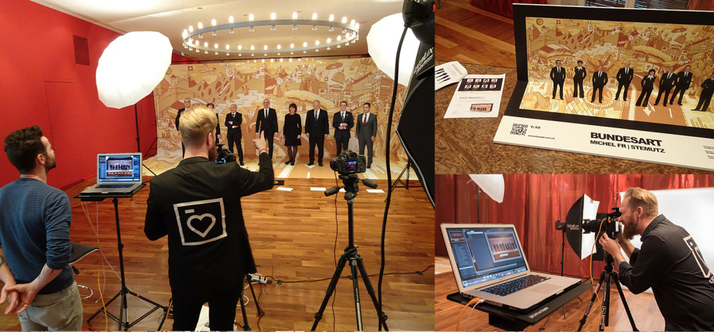 Making-Of Pics by André Simonazzi: Bunderatsfoto 2018: Bundesart by STEMUTZ - MICHEL FR