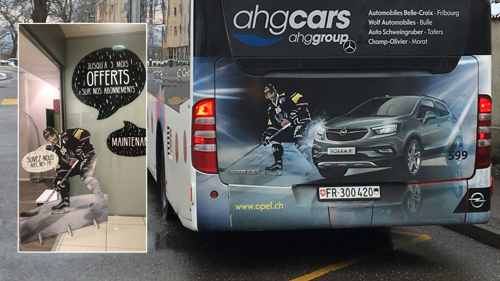 Printed: Julien Sprunger Action Shot by STEMUTZ - HC Fribourg Gotteron